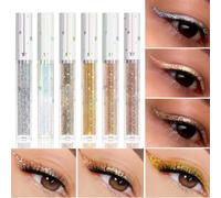 Delineadores de ojos líquidos con purpurina, delineador de ojos líquido con purpurina, Juego de colores de delineador de ojos 6 colores Delineador de ojos Lápiz Delineador de ojos, Delineadores de
