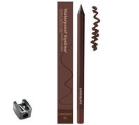 Delineadores de Ojos Ocasionales,Dúo de Delineadores de Ojos Resistentes al Agua y al Sudor 24H, Lápiz de Ojos Afilable,Delineador de Ojos Systemous,Suave sin Manchas,Lápiz de Ojos en Gel (Chocolate)