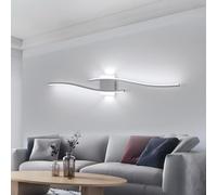 DELIPOP Aplique de Pared Interior LED, 27W Lámpara de Pared Moderna Larga, Blanco Iluminación Interior para Sala de Estar Dormitorio Escaleras Pasillo, Blanco Frío 6500K