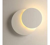 DELIPOP Aplique pared Interior Led 10W, Lámpara de Pared LED Moderno 360 Giratoria, 3000k Blanco Cálido Luz Aplique de pared Redondo, para Habitación Dormitorio salón pasillo