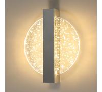 DELIPOP Aplique Pared Redondo, 12W Lámpara de Pared LED Moderno, 3000k Blanco Cálido Iluminación Interior para Dormitorio, Sala de Estar, Cocina, Pasillo