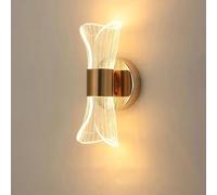 DELIPOP Apliques de Pared Interior LED, 12W Tricolor Regulable Lámpara de Pared de Acrílica, Moderna Iluminación para Dormitorio, Salón, Comedor, Pasillo, Escalera