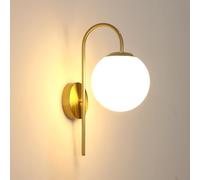 DELIPOP Apliques de Pared Vintage, E27 Oro Lámpara Pared Interior de Vidrio