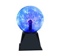 DELIPOP Bola de Plasma Mágica, 6 Pulgadas Bola Luminosa Bola de Relámpagos Sensible al Tacto, Luz de Bola de Plasma Azul para Fiesta, Decoración, Dormitorio