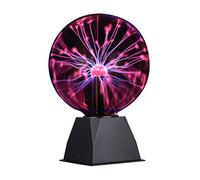 DELIPOP Bola de Plasma Mágica, Flashes Plasma Ball de 6 Pulgadas, Sensible al Tacto Lámpara de Bola Mágica para Decoración Creativa y Regalo Novedoso, 220V, Luz Roja