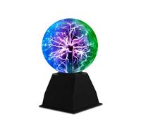 DELIPOP Bola Mágica de Plasma de 6 Pulgadas, Lámpara de Plasma Sensible al Tacto, Luz de Bola de Plasma Luz Tricolor para Fiesta, Decoración, Dormitorio