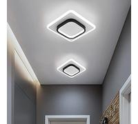 DELIPOP Lámpara de Techo LED, 21W 2350LM Moderna Cuadrada Plafón Luz Led 6500K, Luz de Techo LED Dormitorio Acrílico para Cocina Sala de Estar Pasillo Comedor Balcón, 24cm
