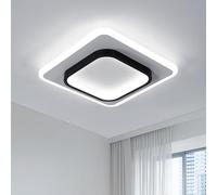 DELIPOP Lámpara de Techo LED Moderna, 30W 3375LM Cuadrado Plafón LED Techo, Luz de Techo LED Blanca Fría 6500K, Iluminación Interior para Comedor, Dormitorio, Corredor, Pasillo, Balcón, 30CM