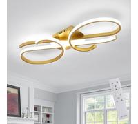 DELIPOP Lampara de Techo LED Regulable, Plafones para Techo LED con Mando, Blanco Cálido a Frío 3000K-6500K, Luz de Techo Moderno para Sala de estar, Dormitorio, Habitación infantil