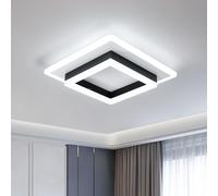 DELIPOP Lámpara de Techo Moderna Cuadrada, 30W 3375LM Plafón LED Techo 6500K, Luz de Techo Acrílico 30cm para Salón Dormitorio Cocina Pasillo