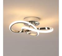 DELIPOP Lampara de Techo Modernas, 22W Plafón LED Techo de Floral Design, Iluminación Interior Para Dormitorio Salon Comedor Baño Cocina Pasillo, Blanco Cálido 3000K