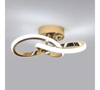 DELIPOP Lámpara de Techo Modernas, 22W Plafón LED Techo Diseño Forma de Flor, Luz de Techo Oro para Dormitorio Cocina Pasillo Comedor Balcón, Blanco Frío 6500K