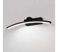 DELIPOP Luz de Espejo Baño LED 40cm, Impermeable Luz de Pared de Baño Espejos IP44, Lámpara de Espejo Moderno para Muebles de Maquillaje Aparato Montado en la Pared, Blanco Frío 6500K, Nero