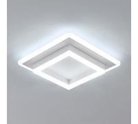 DELIPOP Plafon Led, 30W 3375LM Moderna Lámpara de Techo LED Blanco Frío 6500K, Creatividad Cuadrado Luz de Techo del Para Corredor Cocina Sala de Estar Dormitorio Pasillo, Largo 30cm