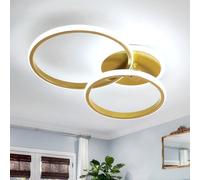 DELIPOP Plafon LED Techo 42W 4700LM, Redondo Lampara Techo LED Moderno, Luz de Techo Dorada para Salón Dormitorio Cocina Pasillo, 6500K Blanco Frío