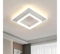 DELIPOP Plafon LED Techo Moderno 30W, Lamparas de Techo Salon Cuadrado Luz Natural 4500K, Luz de Techo Acrílico Blanco para Cocina, Dormitorio, Balcón, Pasillo, Comedor