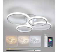 DELIPOP Plafon Led techo Regulable, 76W Lámpara de Techo con Mando a Distancia 3000K-6500K, Modernas Lamparas de Techo LED para Salon Dormitorio Comedor