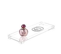 DELIPPLY Bandeja de baño, acrílica, Rectangular, Decorativa, práctica, Bandeja organizadora, Transparente