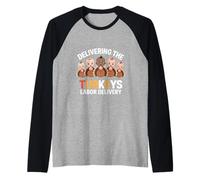 Delivering The Cutest Turkeys Labor & Delivery Nurse Turkey Camiseta Manga Raglan