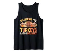 Delivering The Cutest Turkeys Labor & Delivery Thanksgiving Camiseta sin Mangas