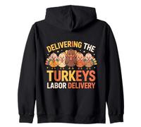 Delivering The Cutest Turkeys Labor & Delivery Thanksgiving Sudadera con Capucha