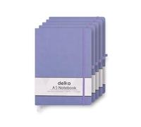 delka A5 Notebook, Notebook A5 Note Book Note Pad Journal Notebook A5 Notepad, Notebook for Office School Home Business Writing & Note Taking (PURPLE, Pack of 5)