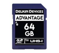 Delkin 64GB SDXC 633x Advantage (V30) [DDSDW63364GB] Tarjeta de Memoria