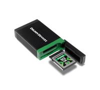 Delkin Devices Lector de Tarjetas USB 4 CFexpress Tipo B, 40 Gbps, Compatible con Thunderbolt™, construcción de Aluminio, Plug & Play, Almacenamiento de Tarjetas Integrado, Compatible con Windows y