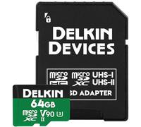 Delkin Devices Tarjeta de Memoria microSDXC UHS-II (V90) de 64 GB (DDMSDG200064)