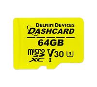 Delkin Tarjeta Micro SD de 64 GB UHS-I (U3/V30) microSDXC con adaptador | DASHCARD Tarjeta Micro SD Clase 10 de ultra alta velocidad para Dash Cam, cámara de seguridad, GoPro, cámara Wyze, cámara