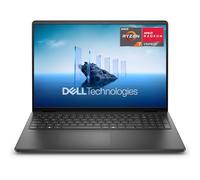 DELL 16 PC portátil DC16255 AMD Ryzen 7 250, 16" 2K (1920x1200) antirreflejo, AMD Radeon, 16GB RAM DDR5, 1 TB SSD, Windows 11 Home, Teclado retroiluminado AZERTY - Carbon Black