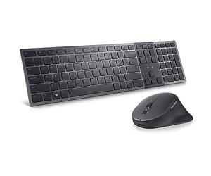 Dell 1646-keyboards Combo Teclado y Ratón, 2.4GHz/Bluetooth 5.1 | Retroiluminado, Batería recargable, Teclado numérico, Cable USB-C a USB-C, Color grafito, Peso 728 g teclado y 128.4 g ratón
