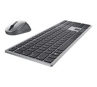 DELL KM7321W teclado Ratón incluido Oficina RF Wireless + Bluetooth QWERTY Internacional de EE.UU. Gris, Titanio