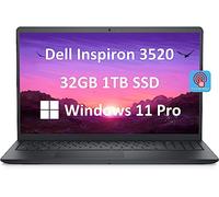 Dell Inspiron 15 3000 3520 visualización táctil FHD de 15.6" (Intel 4-Core i5-1135G7, 32GB RAM, SSD PCIe 1TB y gráficos UHD) Portátil empresarial, WVA antirreflejos, teclado numérico, cámara web,