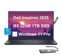 Dell Inspiron 15 3000 3535 - Portátil empresarial (visualización táctil FHD de 15,6", AMD Ryzen 5 7530U, 32GB RAM, SSD PCIe de 1 TB, 6-Core (Beats i7-1165G7)) Teclado numérico, cámara web, Wi-Fi, Win