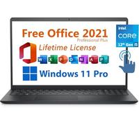 Dell Inspiron 15 Laptop de negocios con pantalla táctil FHD de 15.6 pulgadas, Intel 10-Core i5-1334U, 16G, 512GB SSD, con gráficos Intel UHD de Microsoft Office de por vida, Win 11 Pro, color negro