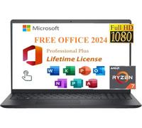 Dell Inspiron Laptop con pantalla táctil de 15.6 pulgadas, computadora portátil para negocios y estudiantes, con Office Lifetime 2024 y Win 11 Pro, Ryzen 7 7730U (Beats i7-1255u), 16 GB de RAM, SSD