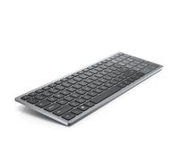 Dell KB740 Teclado Inalámbrico Multidispositivo Compacto - Español (QWERTY), Bluetooth 5.0 y RF 2.4 GHz, Compatible con Windows, Mac, Linux, ChromeOS y Android, Teclas Programables, Gris Titanio