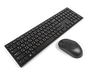DELL KM5221W Ukrainian Pro - Combo de Teclado y Mouse inalámbricos, Color Negro