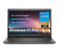 Dell Laptop empresarial Inspiron 15 2023, 15.6 pulgadas, 1920 x 1080 FHD, Intel i5-1135G7 2.4 GHz, gráficos Intel Iris Xe Windows 11 Pro, cámara web, WiFi, Bluetooth, negro carbón (16G RAM|1T SSD)
