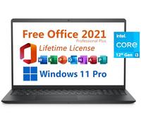 Dell Laptop Inspiron 15 2024, Microsoft Office 2021 con licencia de por vida, FHD de 15.6 pulgadas 1920 x 1080, Intel 6-Core i3-1215U hasta 4.4 GHz, 16 GB DDR4 RAM, SSD PCIe de 512 GB, Windows 11 Pro,