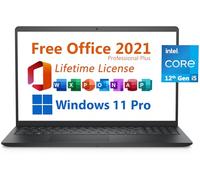 Dell Laptop Inspiron 15 Business 2024, Microsoft Office 2021 con licencia de por vida, FHD de 15.6 pulgadas 1920 x 1080, Intel 10-Core i5-1235U, 16GB DDR4 RAM, 512GB PCIe SSD, Windows 11 Pro, negro
