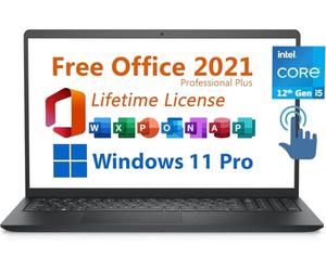 Dell Laptop Inspiron 15 Business, pantalla táctil FHD de 15.6 pulgadas, con Microsoft Office Intel 10-Core i5-1334U, 16G, 512GB SSD, Intel UHD Graphics, Win 11 Pro Black para estudiantes de negocios y