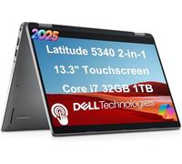 Dell Latitude 5340 - Laptop empresarial 2 en 1 (pantalla táctil FHD de 13.3 pulgadas, Intel Core i7-1365U vPro, 32GB DDR5 RAM, 1TB SSD) retroiluminada, cámara web de 1080p, 2 Thunderbolt 4, Wi-Fi 6E