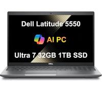 Dell Latitude 5550 - Laptop empresarial (15.6 pulgadas FHD antirreflejo, Intel 12-Core Ultra 7 155U (Beat i7-1355U), 32GB DDR5 RAM, 1TB SSD) retroiluminada, cámara web FHD RGB, Thunderbolt 4, Ethernet