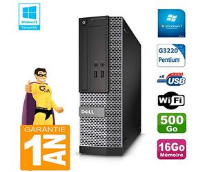 DELL PC 3020 SFF Intel G3220 RAM 16 GB Disco 500 GB Masterizzatore Dvd WiFi W7 (Ricondizionato Certificato)