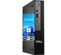 Dell Pro Micro Computer, Intel Core i3-14100T, 8 GB de RAM, SSD NVMe de 512 GB, USB tipo C, WiFi AX integrado, BT, puerto de pantalla, HDMI, Windows 11 Pro - AI Copilot, escritorio negro