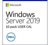 DELL Windows Server 2019 10 CAL - Sistemas operativos (Fabricante de equipos originales (OEM), Licencia de acceso de cliente (CAL), 10 licencia(s), 32 GB, 0,512 GB, 1,4 GHz)