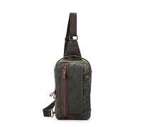 della Q Bag, Mini Bolsa de Mensajero Unisex, Verde Oliva, Talla única