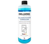Dellwing Limpiador de cristales Carnauba 1 l, limpiacristales con sellado, ideal para vidrio, espejos y azulejos, limpiador de ventanas, fabricado en Alemania
